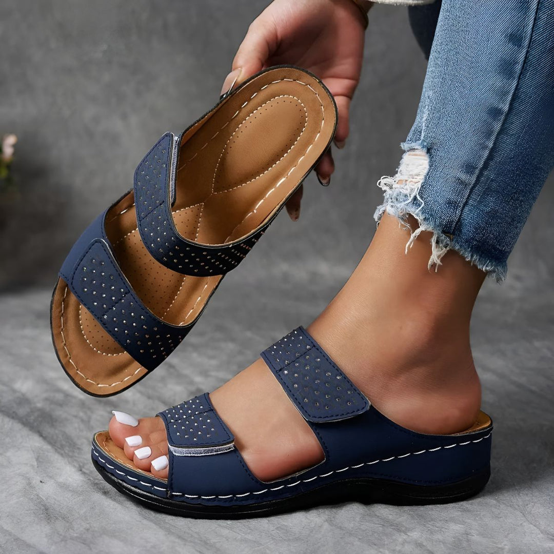Supportive women's comfort sandals with arch support, perfect for daily wear & walking.