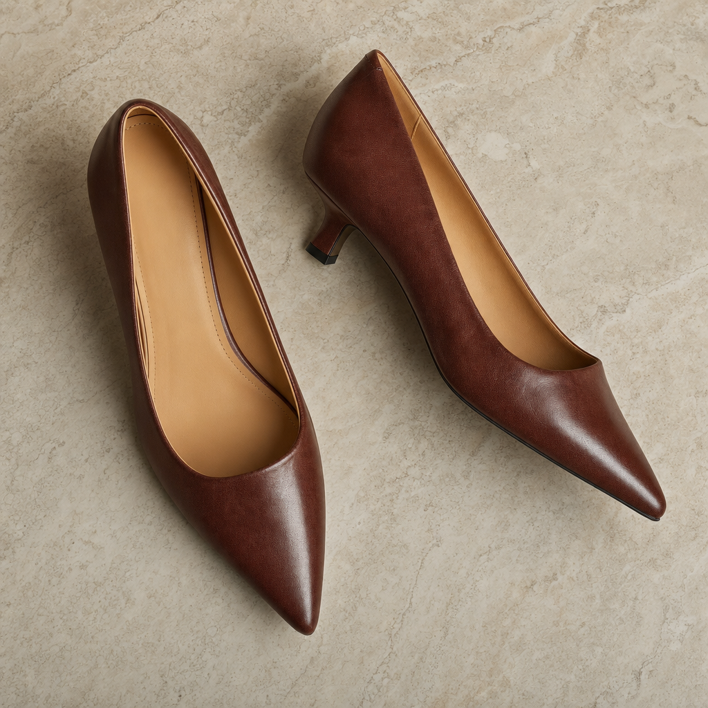 Chic women's elegant pumps featuring a pointed toe and thin heel, suitable for formal events & office wear.