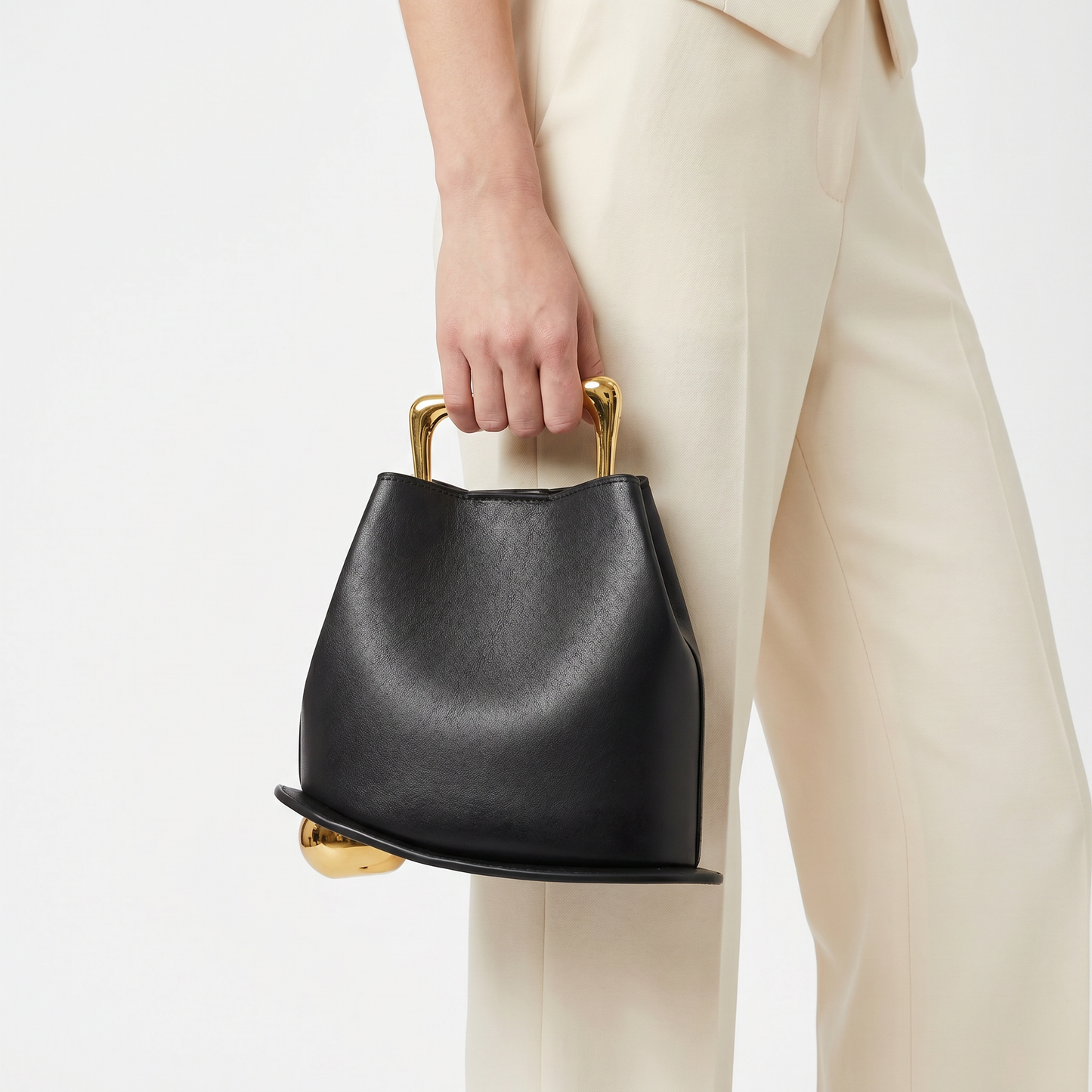Stylish green PU leather bucket handbag for women, perfect for everyday chic.