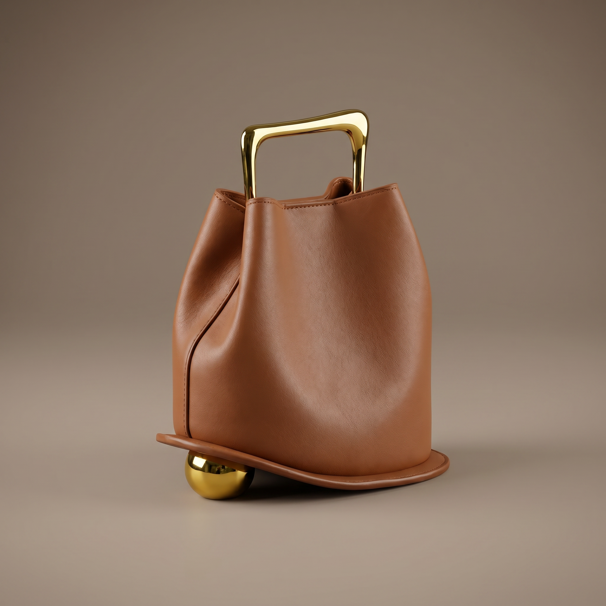 Fashionable women's PU leather bucket bag in green, an elegant and practical everyday handbag.