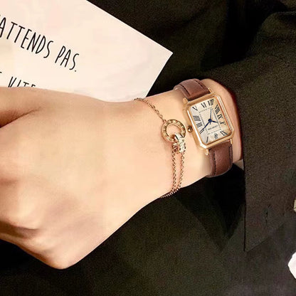 Versatile elegant women's rectangle quartz watch, a perfect fashion accessory for any occasion.