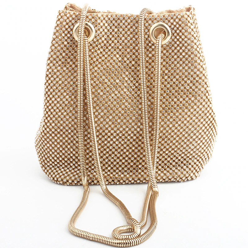 Stylish women's rhinestone clutch bag, ideal for special occasions. Can be worn as an elegant shoulder or evening bag.