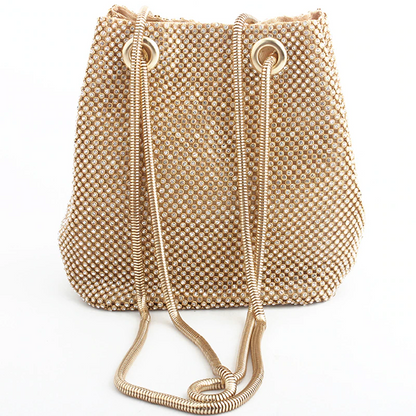 Stylish women's rhinestone clutch bag, ideal for special occasions. Can be worn as an elegant shoulder or evening bag.