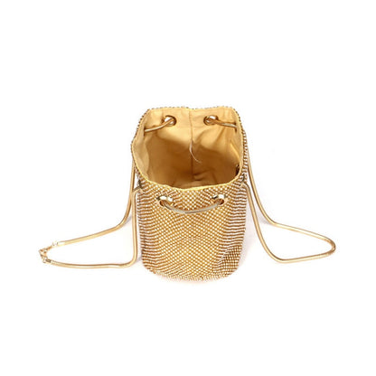Luxury women's party bag featuring sparkling rhinestones. An elegant shoulder or evening clutch for chic outfits.