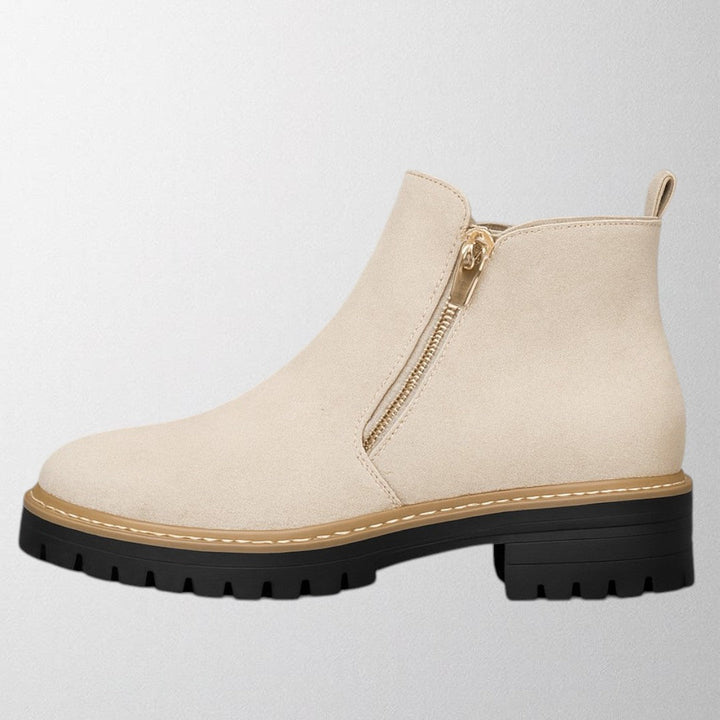Professional women's round toe side zip shoes for the office. Stylish, comfortable, and perfect for a polished work look.