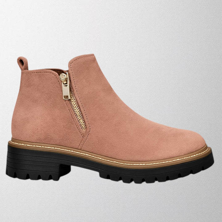 Comfortable women's round toe shoes with a sleek design & side zip. Versatile footwear for all-day office to evening wear.