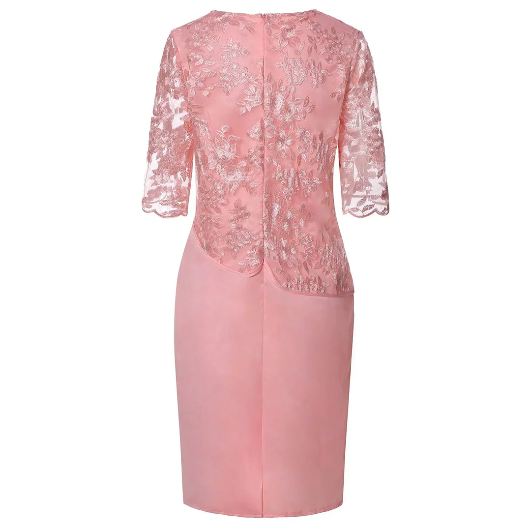 Stylish short sleeve midi dress for women, offering a versatile design and flattering silhouette for any occasion.