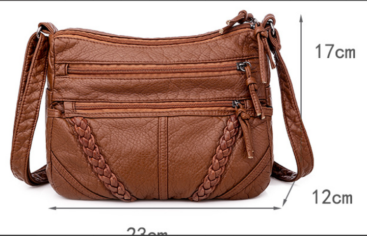 Fashionable women's leather crossbody bag, a practical & stylish shoulder handbag for everyday use.