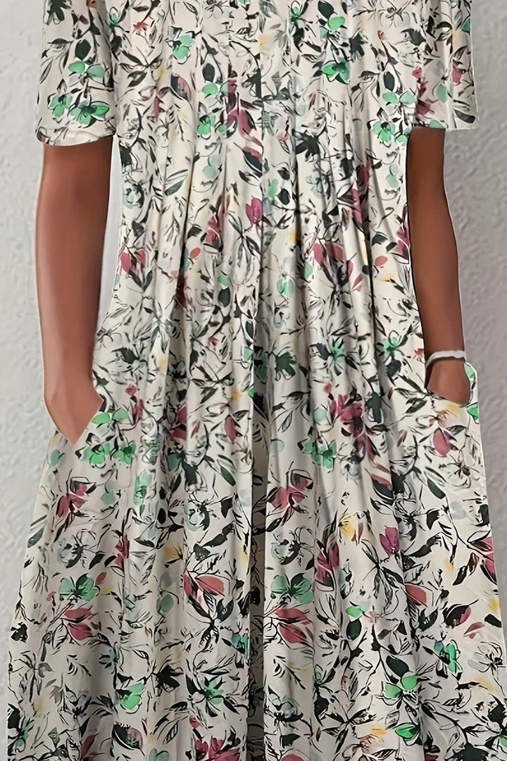 Chic women's elegant structured A-line midi dress. Perfect occasion wear for formal events & special gatherings.