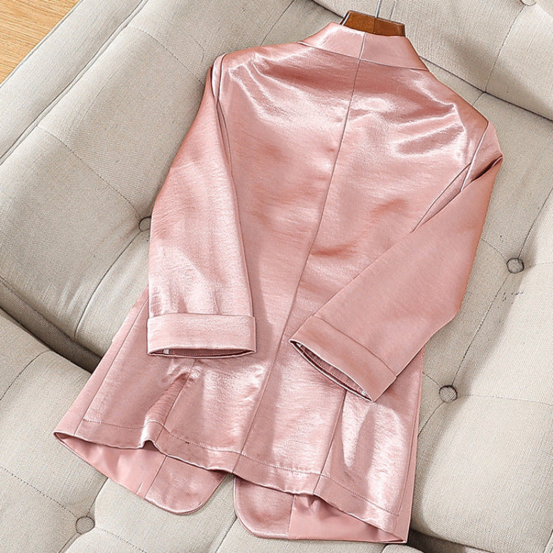 Sophisticated women's tailored blazer, a modern classic formal jacket for business and elegant professional wear.