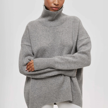 New arrival: Cozy women's long sleeve turtleneck sweater, perfect winter top.