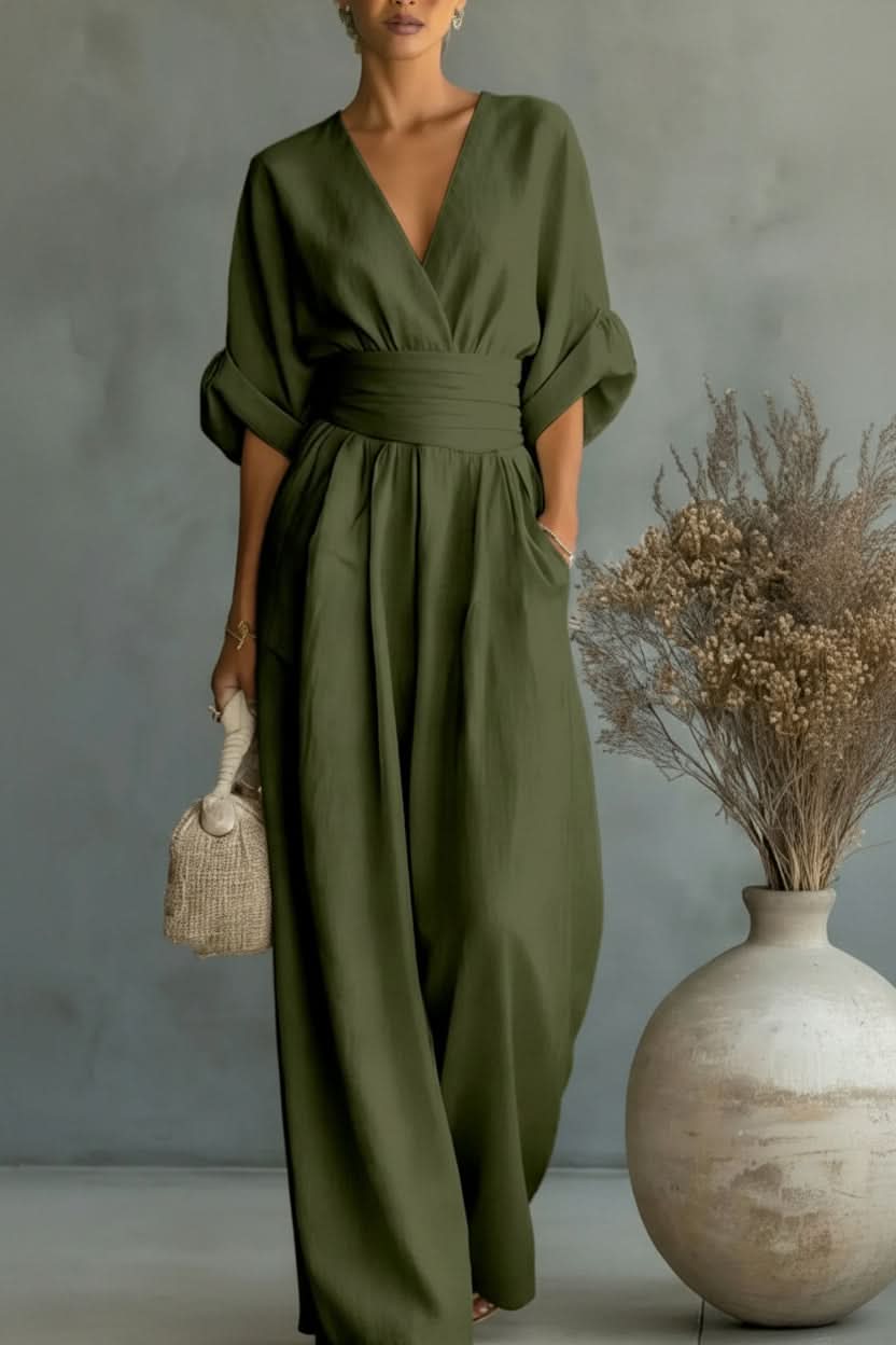 Chic women's vintage jumpsuit for party wear, an elegant one-piece for special occasions. Retro fashion.