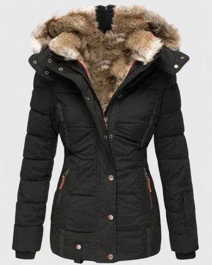 Comfortable women's winter coat, perfect for versatile cold-weather fashion. Warm, stylish & chic outerwear.