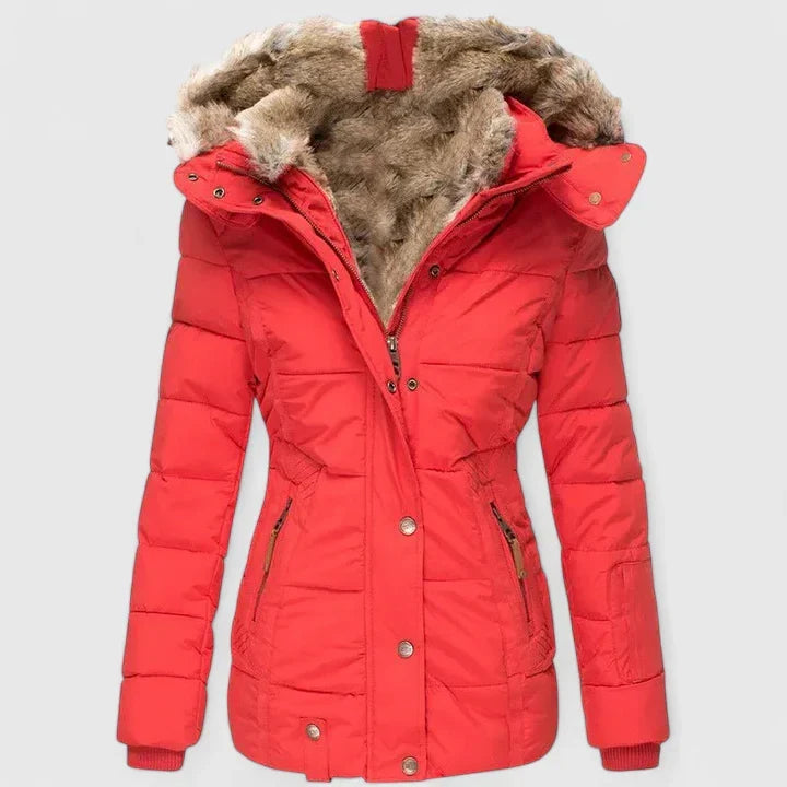 Cozy & warm women's winter coat, designed for ultimate comfort and elegant style. Perfect cold weather outerwear.