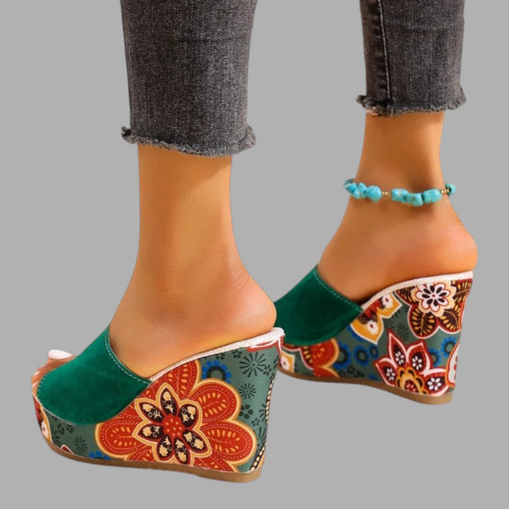 Comfortable wedge sandals for women, offering elevated style. Ideal dress shoes for evening wear & special occasions.