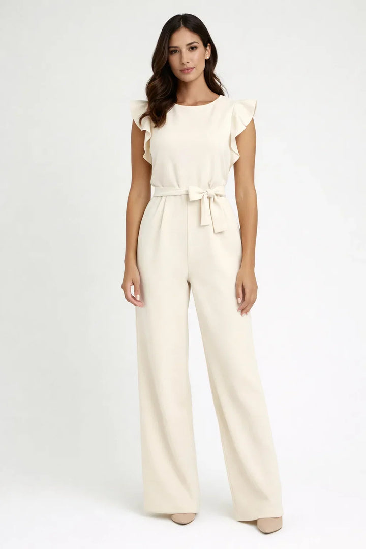 Elegant women's wide leg jumpsuit with flowing silhouette, perfect for sophisticated occasions.