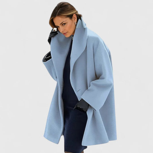 Elegant women's winter coat, longline for timeless warmth & chic style. Perfect minimalist fall essential.