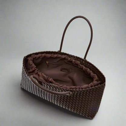 Beautiful women's woven tote bag, a timeless and elegant accessory for stylish women.