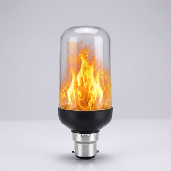 Unique flickering flame LED bulb delivers warm, atmospheric light, ideal for safe and energy-saving indoor decor.