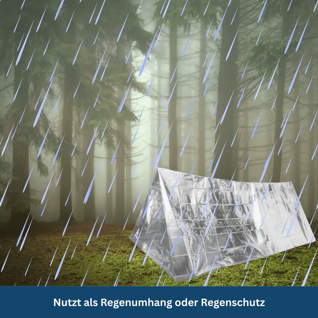 Reflective thermal mylar blankets, first aid and prepper supplies for emergencies