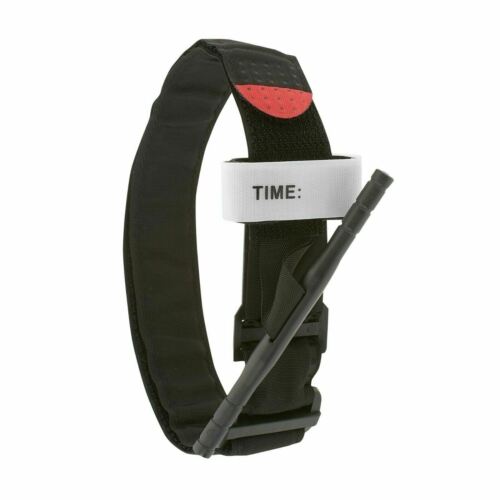 Emergency trauma tourniquet for adults, critical bleeding control, first aid kit essential.