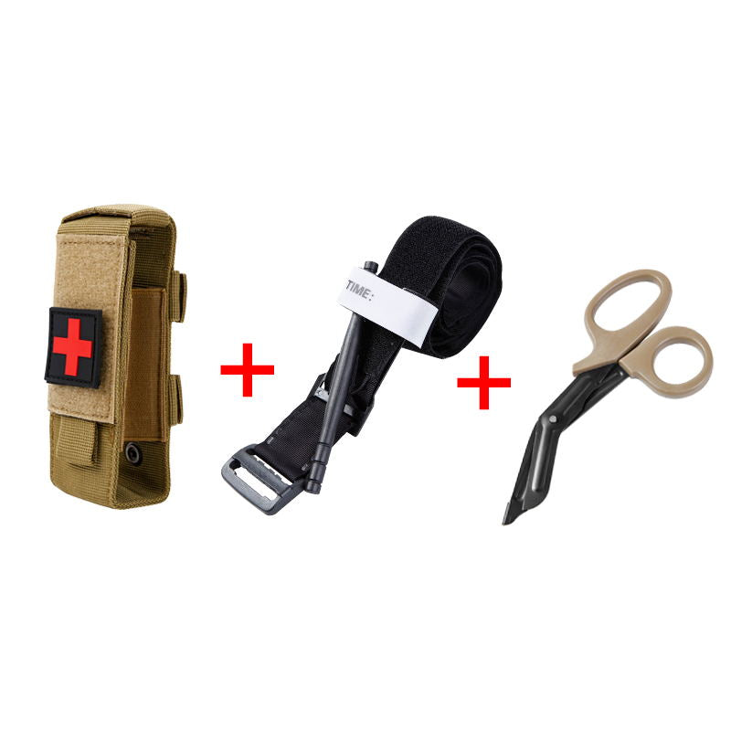 Emergency trauma tourniquet for adults, compact and effective for pre-hospital care.