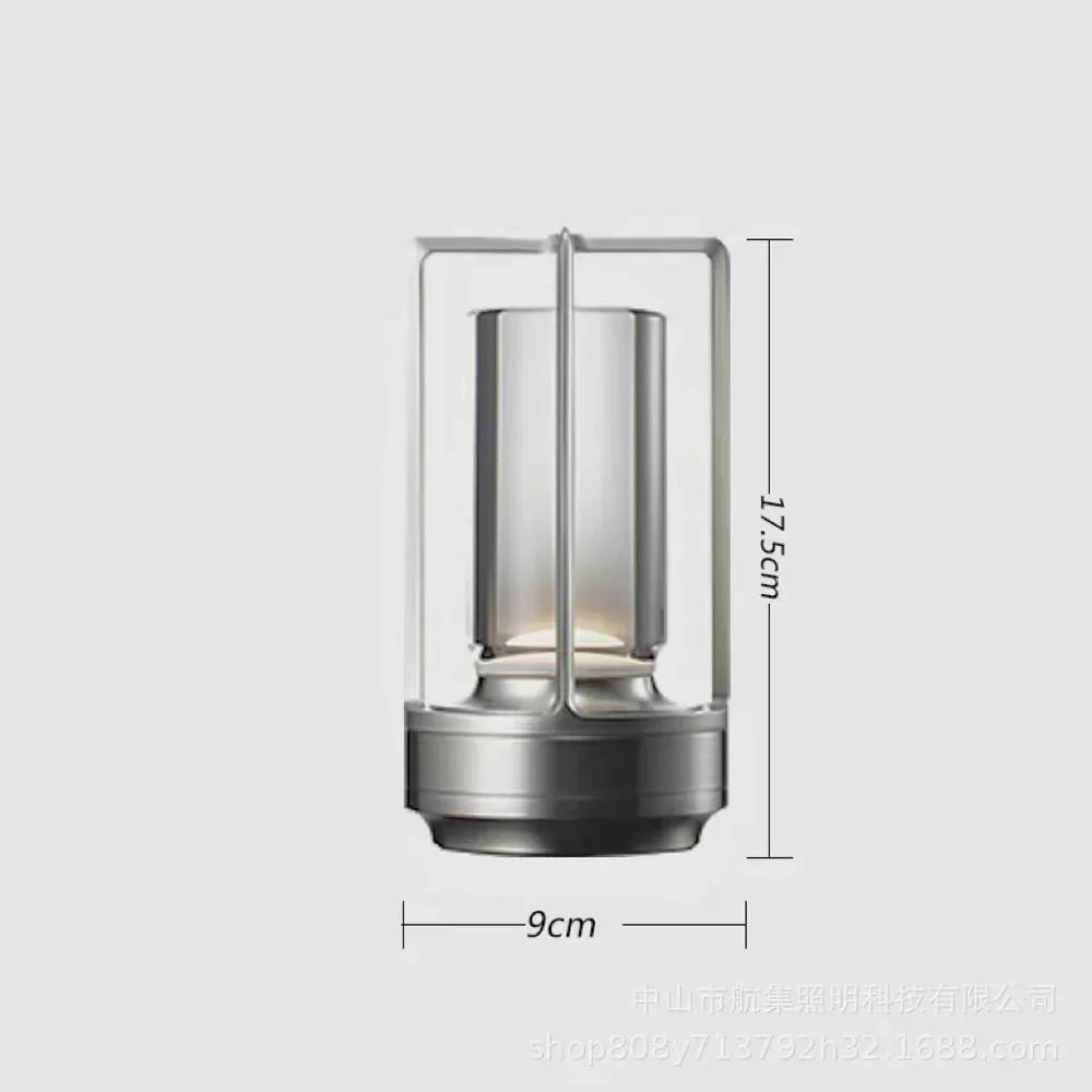 Ambiance-creating crystal table lamp, waterproof & portable, for a cozy indoor glow or outdoor party lighting.