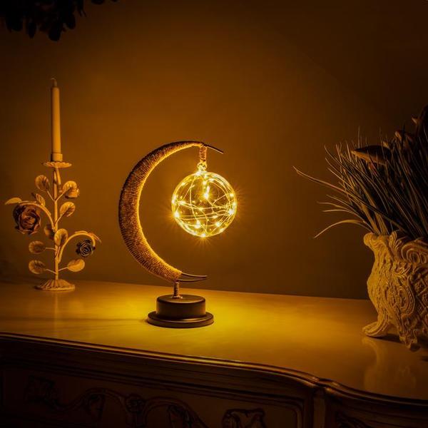 Realistic 3D Moon Lamp with soft LED light, a celestial decorative lamp and unique gift for home decor.