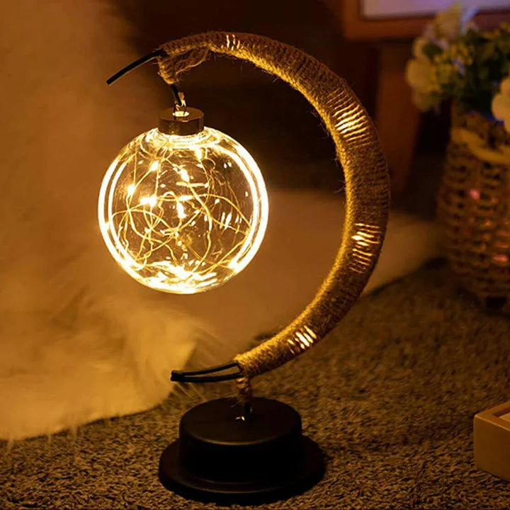 Wireless LED Moon Lamp, providing soft glow, ideal as a unique night light or decorative piece for any room.