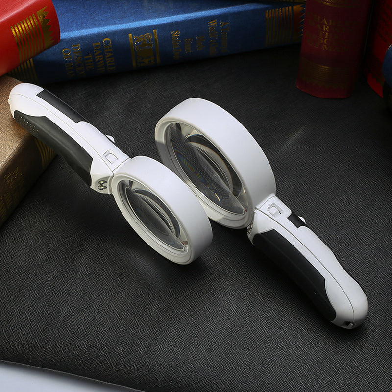 Perfect gift: 20X LED magnifying glass, a reading aid for seniors & hobbyists.