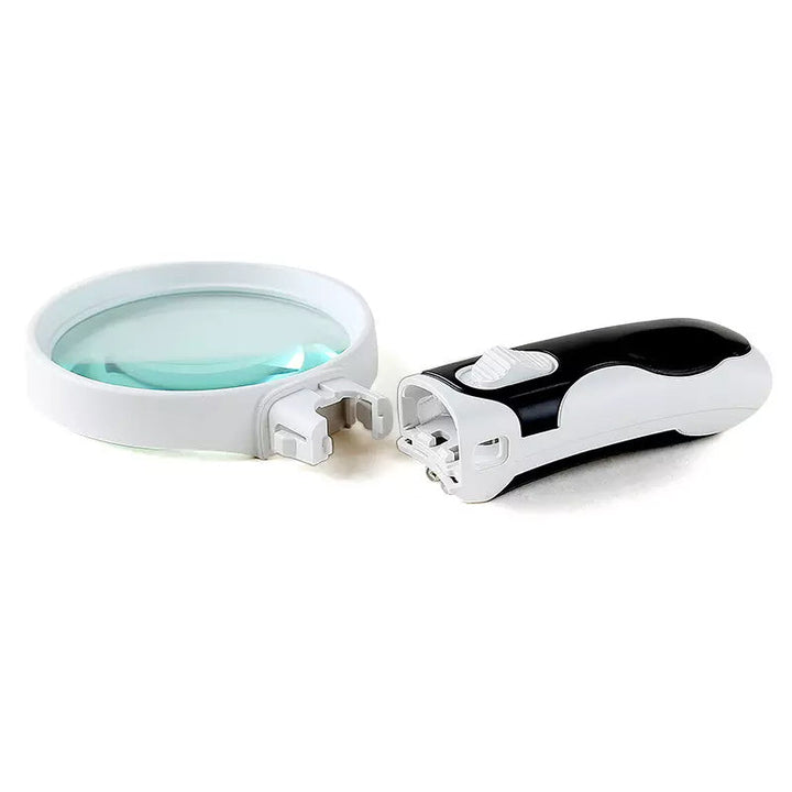 Examine fine print with ease using this 20X LED magnifying glass, great for maps & books.