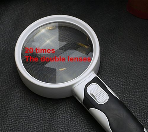 Relieve eye strain with this 20X LED magnifying glass, perfect for reading & detailed hobbies.