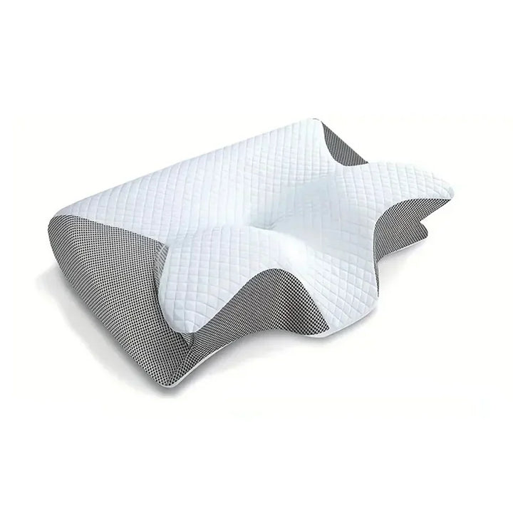 Memory foam cervical pillow offering therapeutic neck support, pain relief, and comfortable sleep.