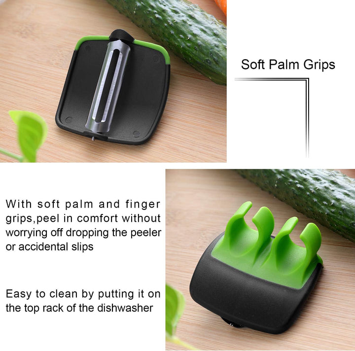 Versatile 4-piece kitchen peeler set, designed for comfortable grip and swift peeling of all fruits and vegetables.