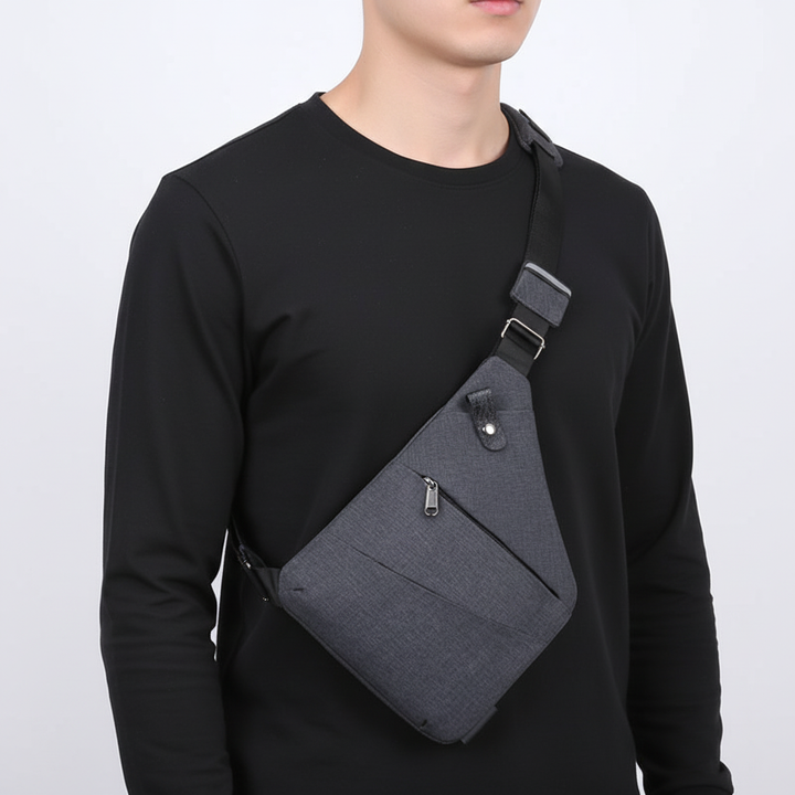 Durable unisex ergonomic shoulder bag, anti-theft features for secure daily carry.