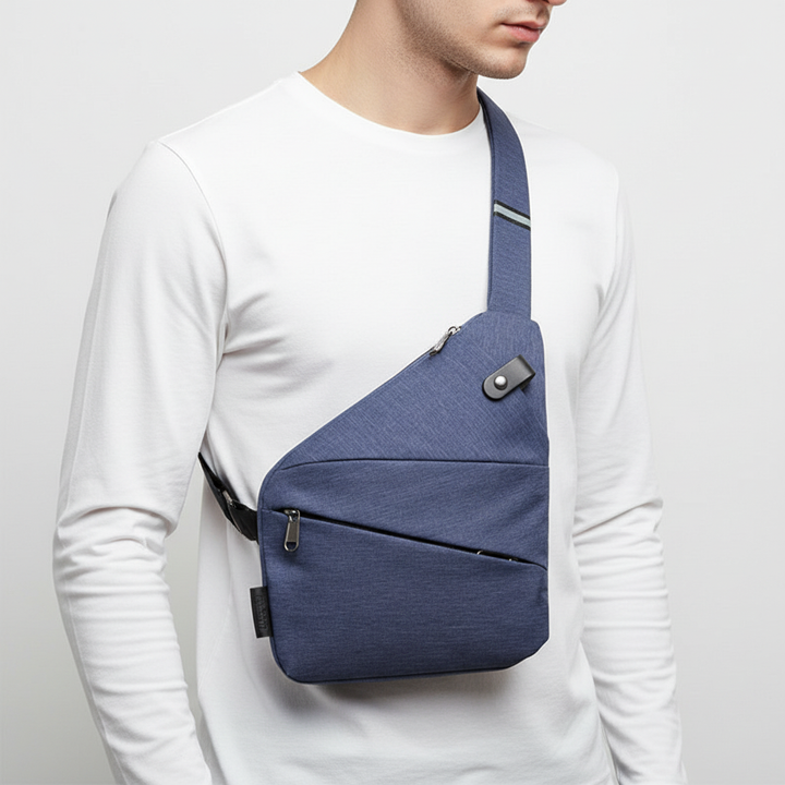 Sleek ergonomic shoulder bag, anti-theft features for secure unisex travel & daily adventures.