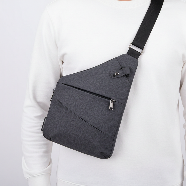 Secure carry shoulder bag with ergonomic design, anti-theft features for travel & daily use.