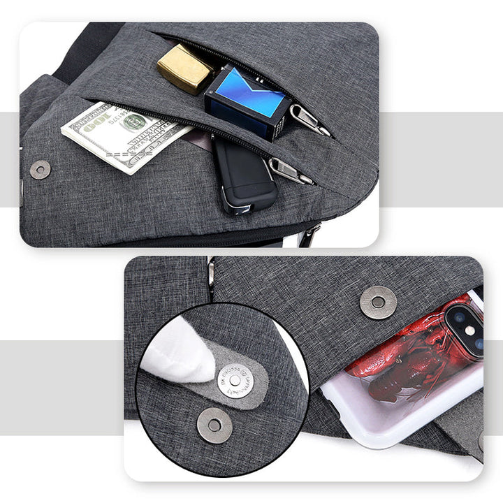 Stylish anti-theft shoulder bag with ergonomic support for secure travel & daily errands.