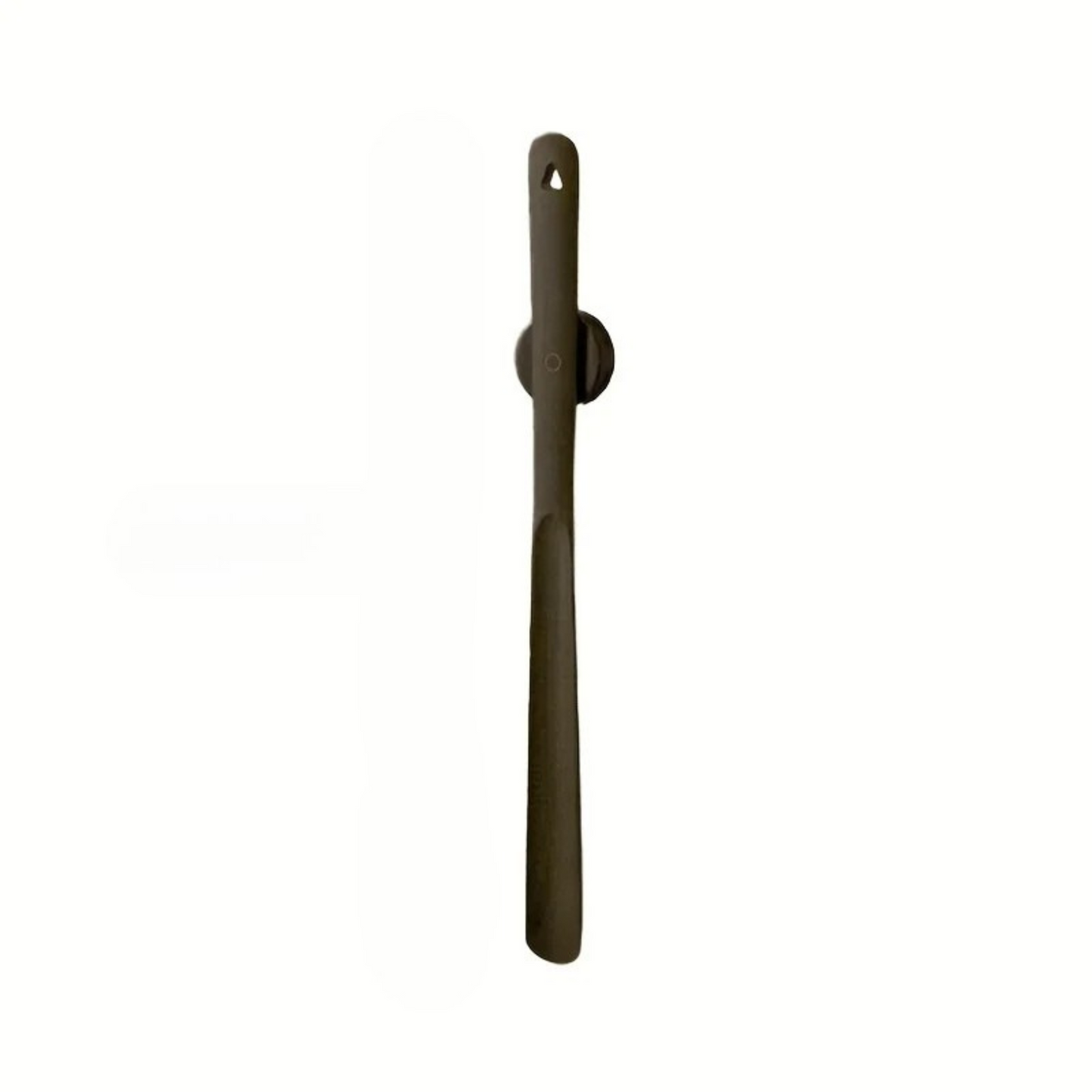 Ergonomic long wooden shoehorn with magnetic holder, making footwear access effortless and convenient.