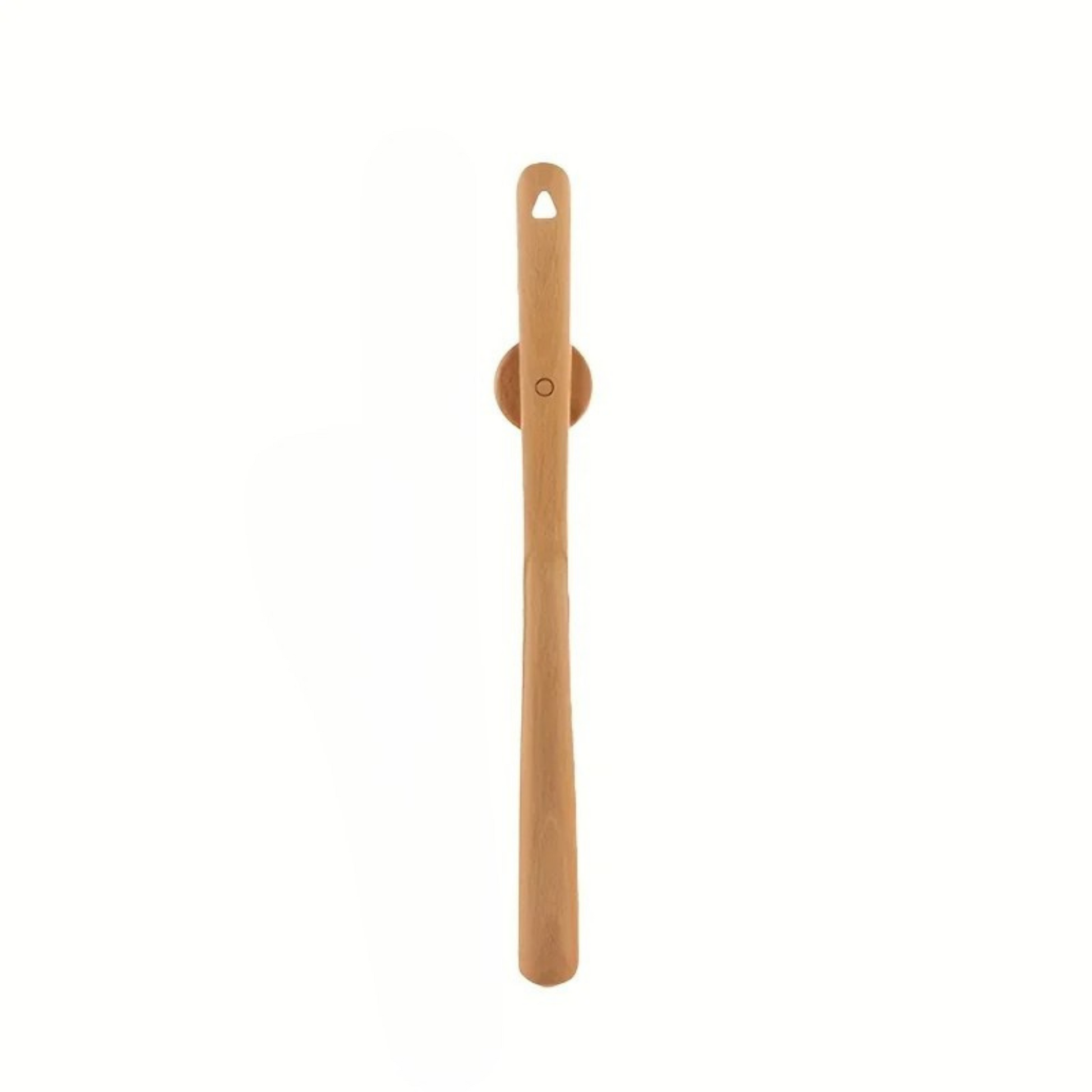 Wooden magnetic shoehorn, an ergonomic long shoe aid for easy on-off footwear, perfect for home.