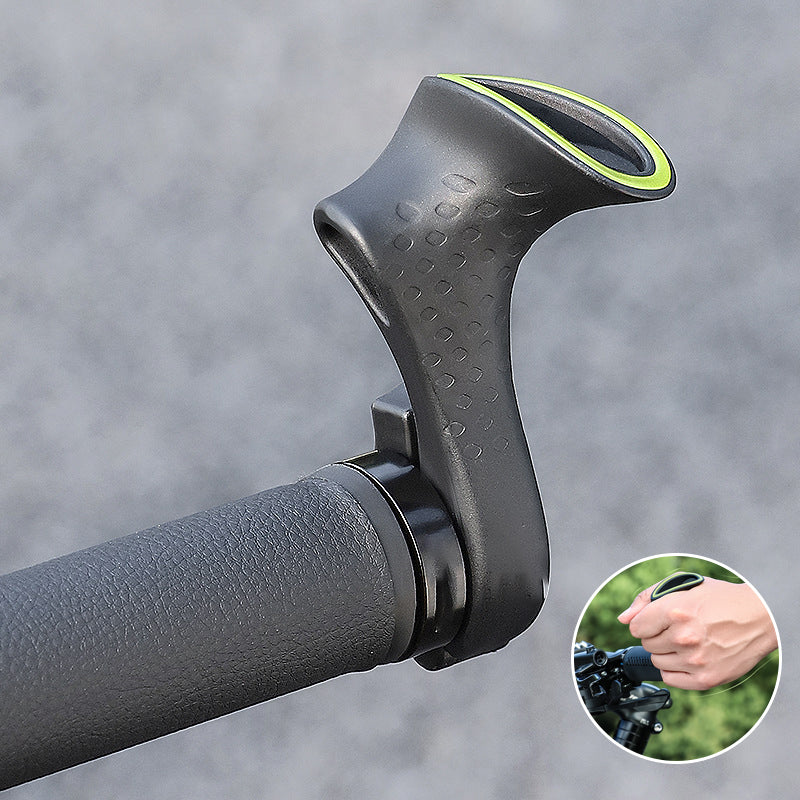 Padded ergonomic handlebar grips, perfect bike accessory for enhanced comfort, shock absorption & control.
