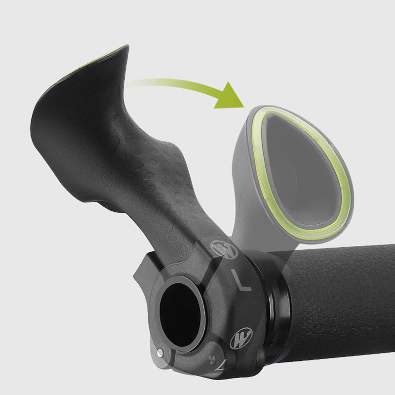 Universal ergonomic bike grips for enhanced comfort, anti-slip control on city bikes, MTBs, and road bikes.