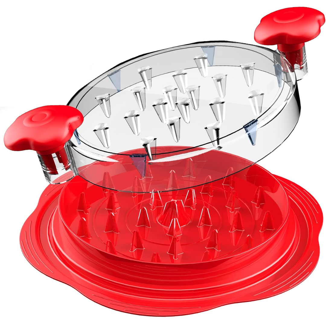 Ergonomic chicken shredder tool for easy meal prep, perfect for pulled chicken & pork.