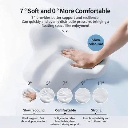 Plush memory foam lumbar support cushion for office chairs. Provides ergonomic back pain relief.