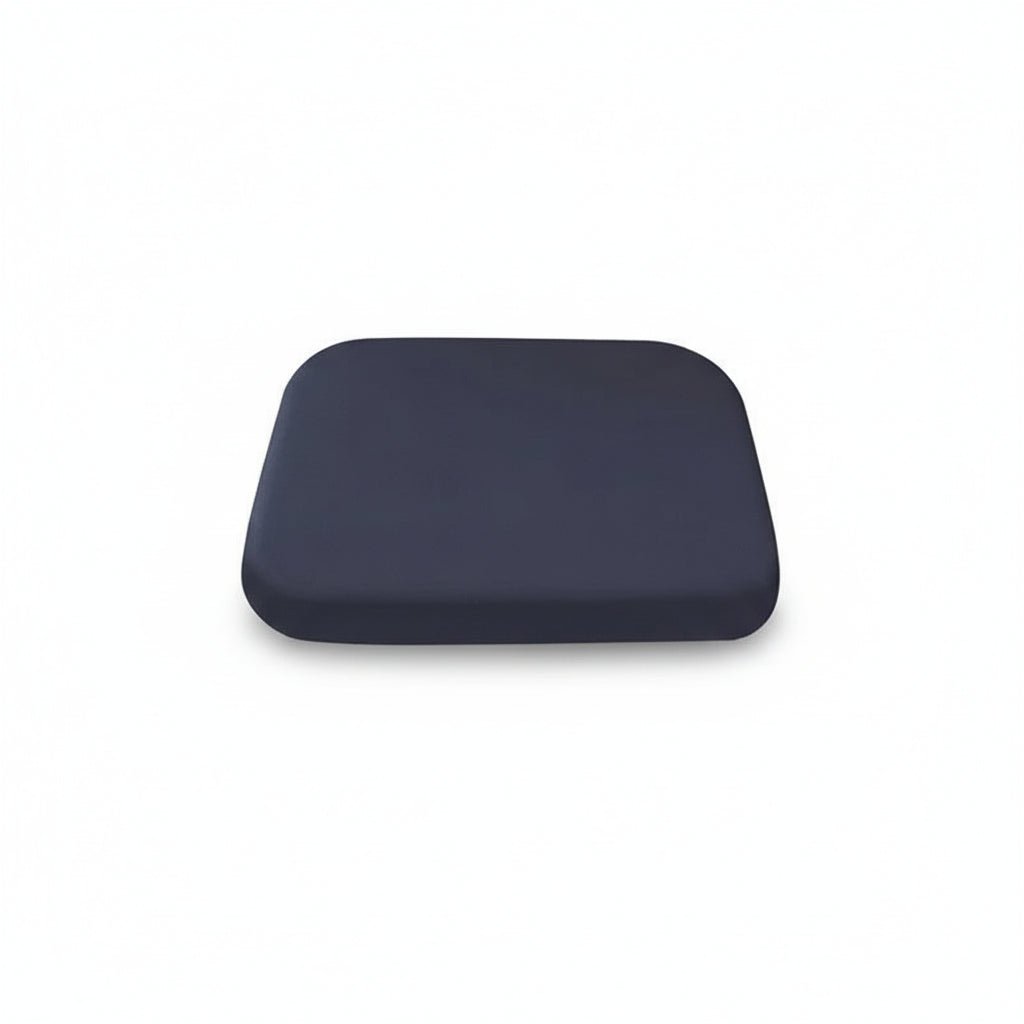 Posture corrector seat cushion with memory foam for ergonomic back & tailbone support. Great for office chairs.