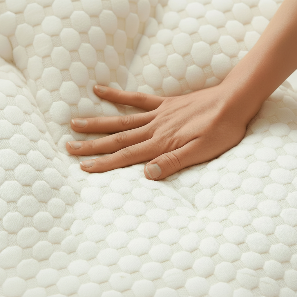 Therapeutic orthopedic pillow designed for neck & back pain relief, enhancing sleep quality.