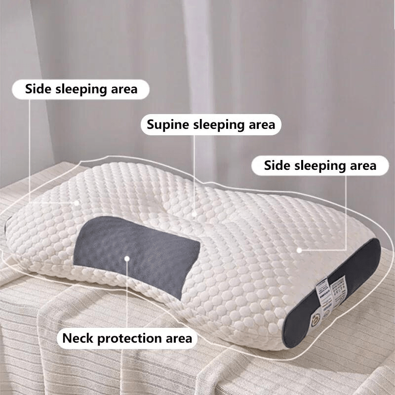 High-density memory foam pillow for restorative sleep, providing ergonomic neck & back pain relief.