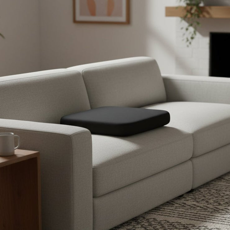 Durable, non-slip ergonomic seat cushion with washable cover for comfortable daily sitting.