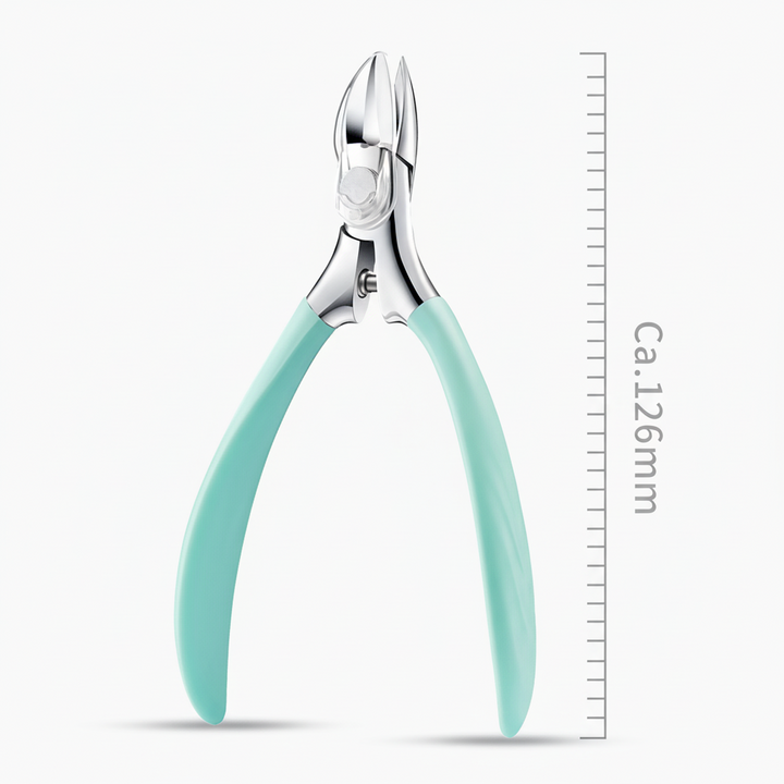 Easy-grip ergonomic toenail clipper for seniors, ensuring safe and effective trimming of thick toenails.