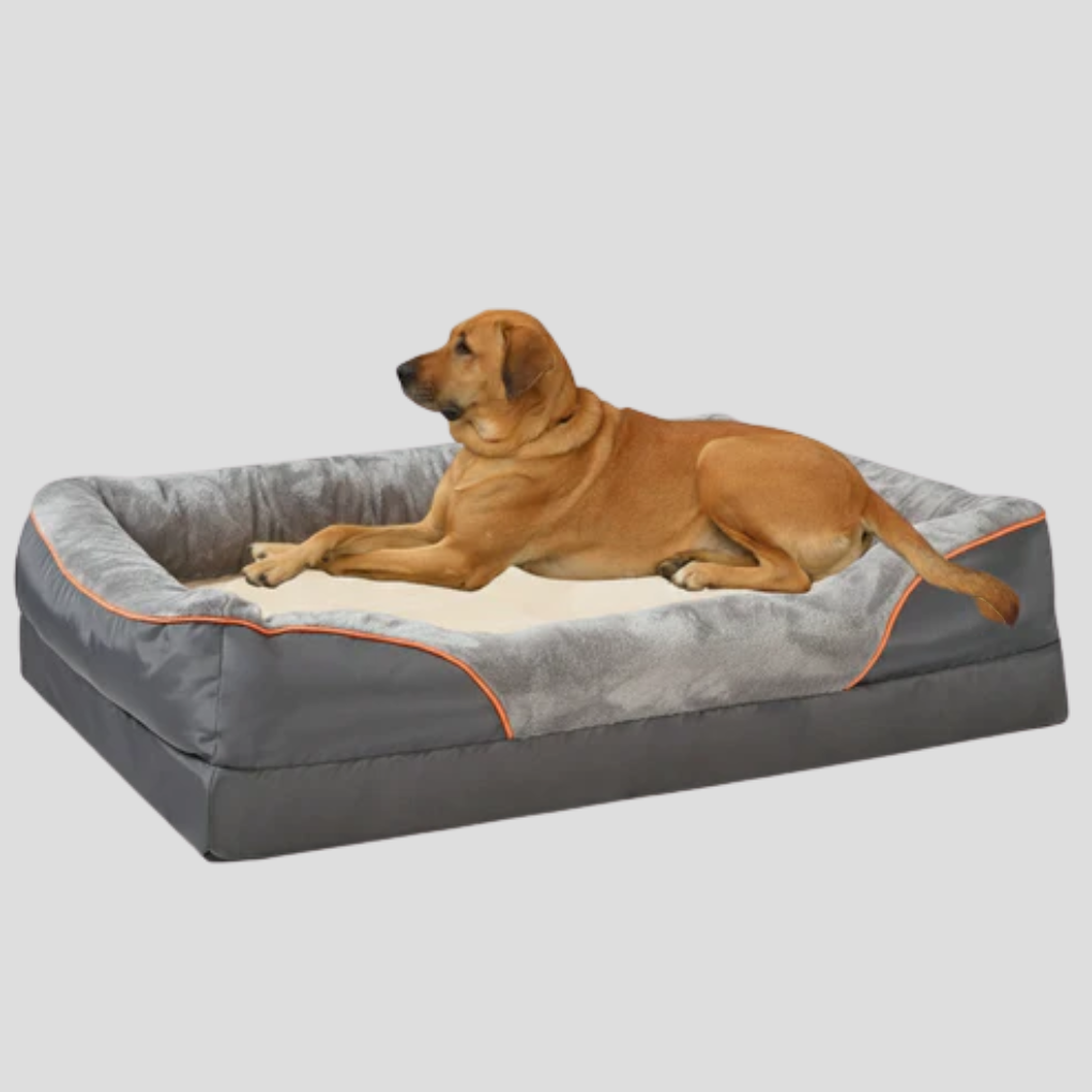 Luxurious extra-large memory foam dog bed, perfect orthopedic support for big dogs. Durable, washable pet supplies.
